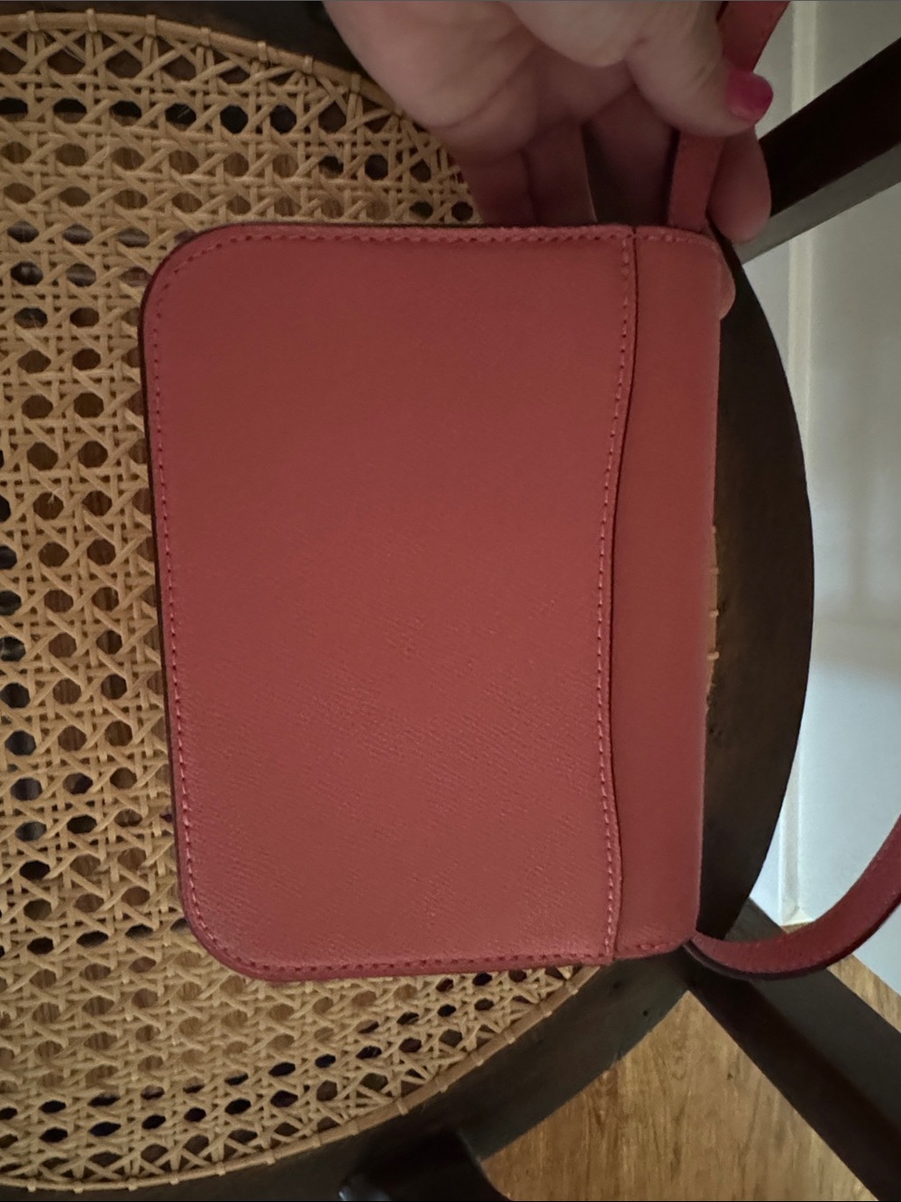 Coach Coral Pink Pebbled Leather Crossbody Bag - Picture 4 of 6